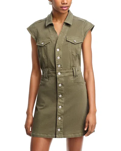 Paige Jaxsyn Denim Dress In Green
