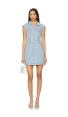 Paige Via Sleeveless Denim Minidress In Talya
