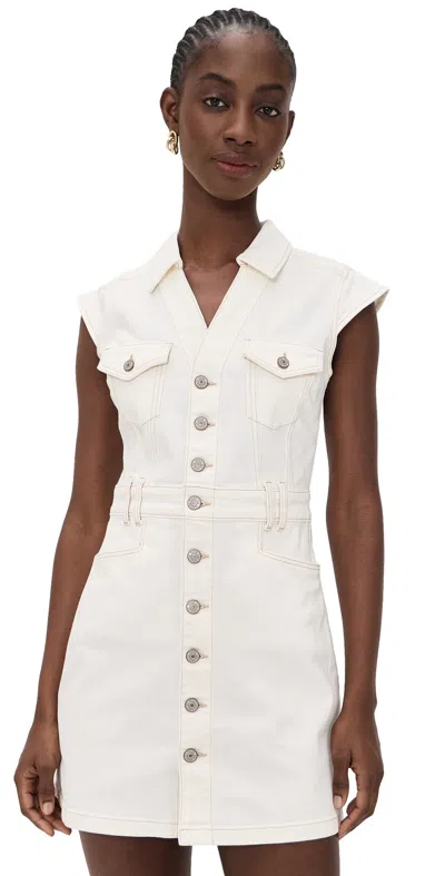 Paige Jaxsyn Denim Dress Toasted Ecru In Brown