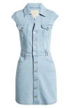 Paige Via Sleeveless Denim Minidress In Talya