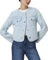 Paige Jayla Cropped Quilted Jacket In Blue