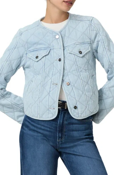 PAIGE PAIGE JAYLA QUILTED CROP DENIM JACKET