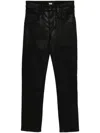 Paige Gem Leather-like Skinny Jeans Clothing In Black Fog
