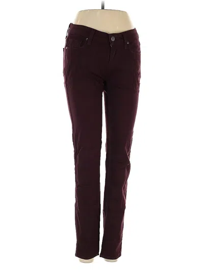 Pre-owned Paige Jeans In Burgundy