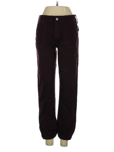 Pre-owned Paige Jeans In Burgundy