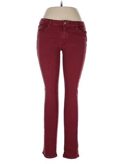 Pre-owned Paige Jeans In Burgundy