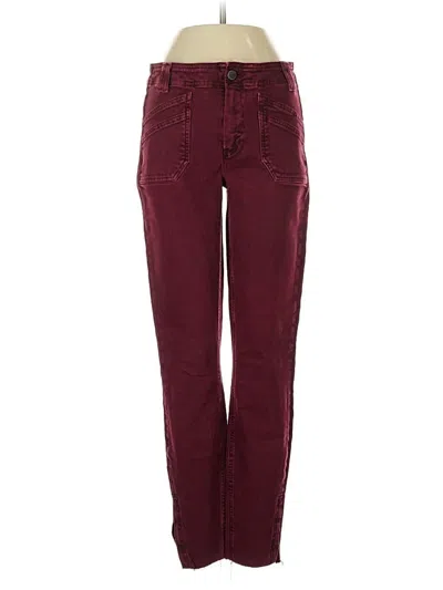 Pre-owned Paige Jeans In Burgundy