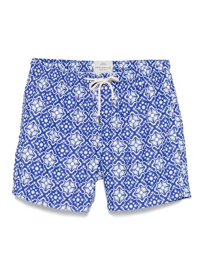 Paige Jeans Santa Margherita Swim Shorts In Blue