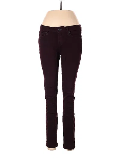 Pre-owned Paige Jeggings In Burgundy