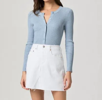 Paige Jessie Skirt In Crisp White In Blue