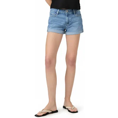 Paige Jj High Waist Cuffed Denim Shorts In Unwritten