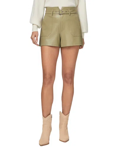 Paige Jonas Short Dark Brushed Olive Jean In Green