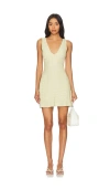 Paige Juanita Dress In Pale Olive & Seashell