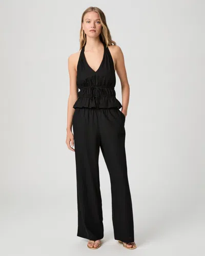 Paige Jude Wide Leg Pants In Black