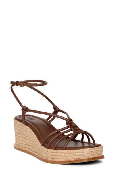 Paige Julian Espadrille Ankle Strap Platform Wedge Sandal In Brown