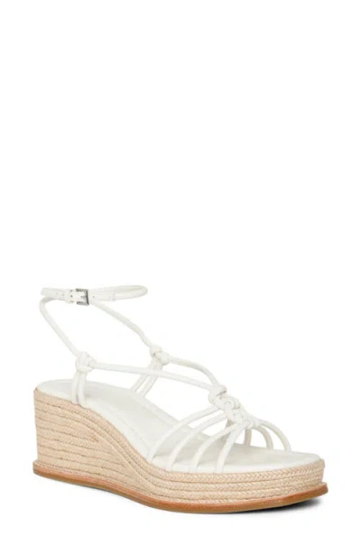 Paige Julian Espadrille Ankle Strap Platform Wedge Sandal In White