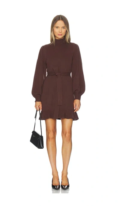 Paige Julita Long Sleeve Wool Blend Sweater Dress In Brown
