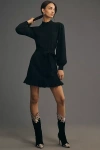 PAIGE JULITA LONG-SLEEVE SWEATER MINI DRESS