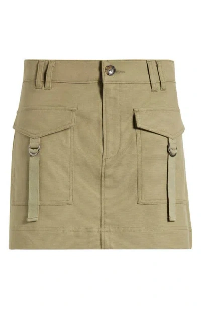 Paige Kayla Cargo Miniskirt In Sage