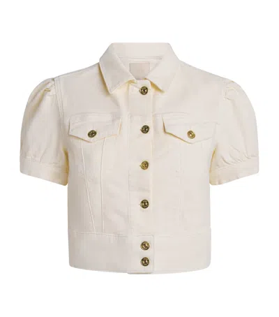 Paige Kendra Denim Jacket In White