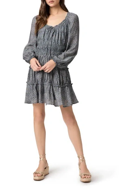 Paige Kenmare Floral Tiered Dress In Blue