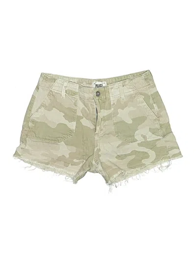 Pre-owned Paige Khaki Shorts In Green