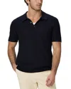 Paige Cotton-wool-silk-cashmere Kiko Polo Shirt In Deep Anchor