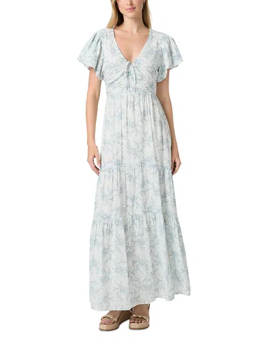 Paige Kinga Floral Print Cotton Maxi Dress In Multi
