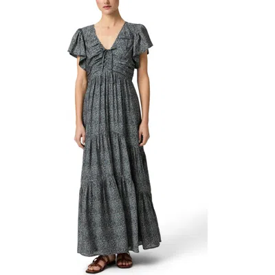 Paige Kinga Fit & Flare Maxi Dress In Gray