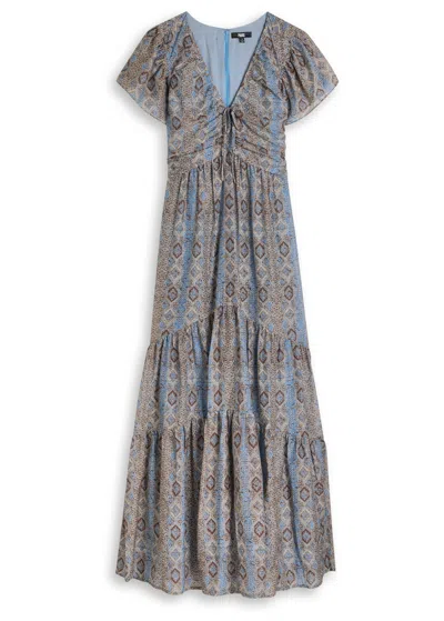 PAIGE PAIGE KINGA PRINTED COTTON-BLEND MAXI DRESS