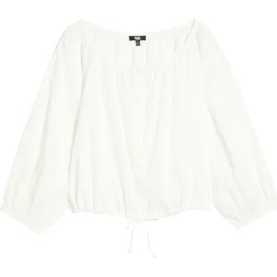 Paige Kinzie Button-up Top In White
