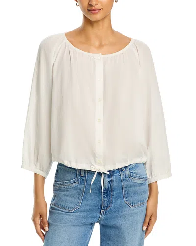 Paige Kinzie Tie Hem Blouse In White