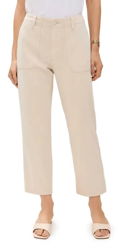 Paige Kirby Jeans With Covered Buttonfly In Butter Ecru In Neutral