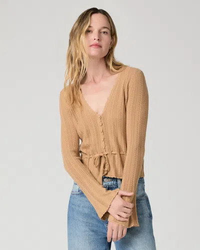Paige Kyoto Cardigan In Camel