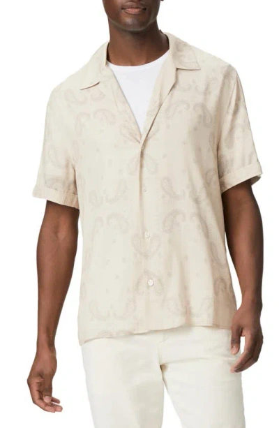 Paige Landon Geo Print Short Sleeve Button-up Shirt In Ceramic Paisley