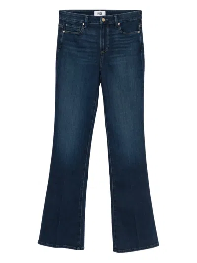 Paige Laurel Canyon Belt-loop Jeans In Blue