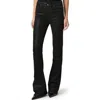 Paige Laurel Canyon Coated High Waist Bootcut Jeans In Black