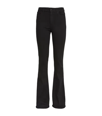 Paige Laurel Canyon Flared Jeans In Black
