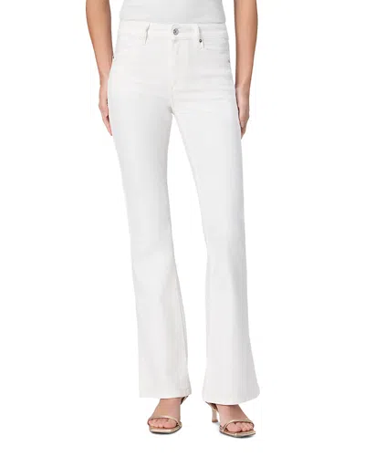 Paige Laurel Canyon High Rise Bootcut Pants At Tonal Ecru In White