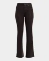 Paige Womens Chicory Coffee Luxe Coat Laurel Flared Stretch-woven Trouser In Animal Print