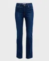 Paige Laurel Canyon High-rise Flared Raw Hem Jeans In Chapel