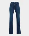 Paige Womens Laurel Canyon Flared Stretch-denim Blend Jeans Berlin In Blue