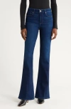 Paige Womens Laurel Canyon Flared Stretch-denim Blend Jeans Berlin In Blue