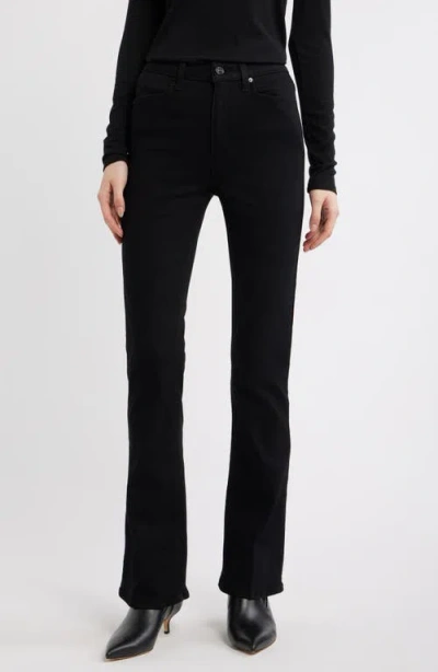 Paige Laurel Canyon High Waist Bootcut Leg Jeans In Black