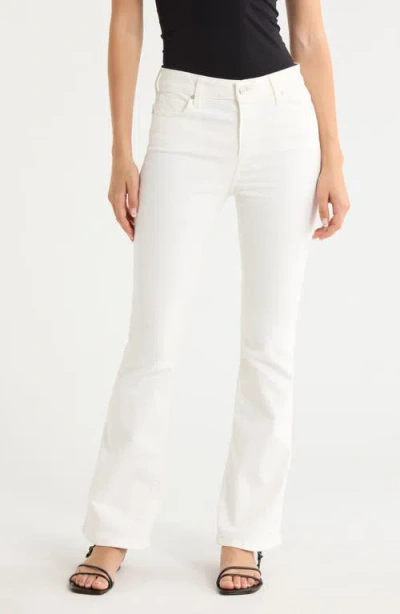 Paige Laurel Canyon High Waist Flare Leg Jeans In White