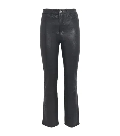 PAIGE LEATHER HIGH-RISE CINDY TROUSERS