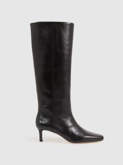 Paige Leather Knee-high Boots In Black