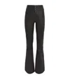 Paige Leather Lou Lou Flared Trousers In Black