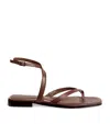 Paige Reese Ankle Strap Sandal In Brown