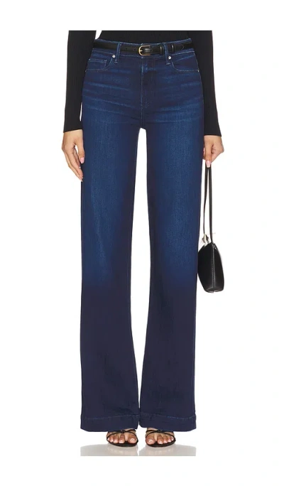 Paige Leena Petite Wide Leg Jeans In Blue